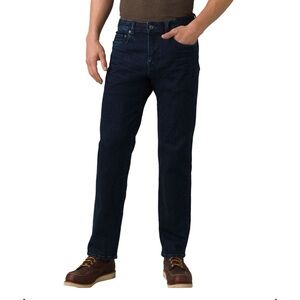 NEW prAna Hillgard Jeans Straight Leg Pants Mens 40x30 Straight Leg Blue Denim